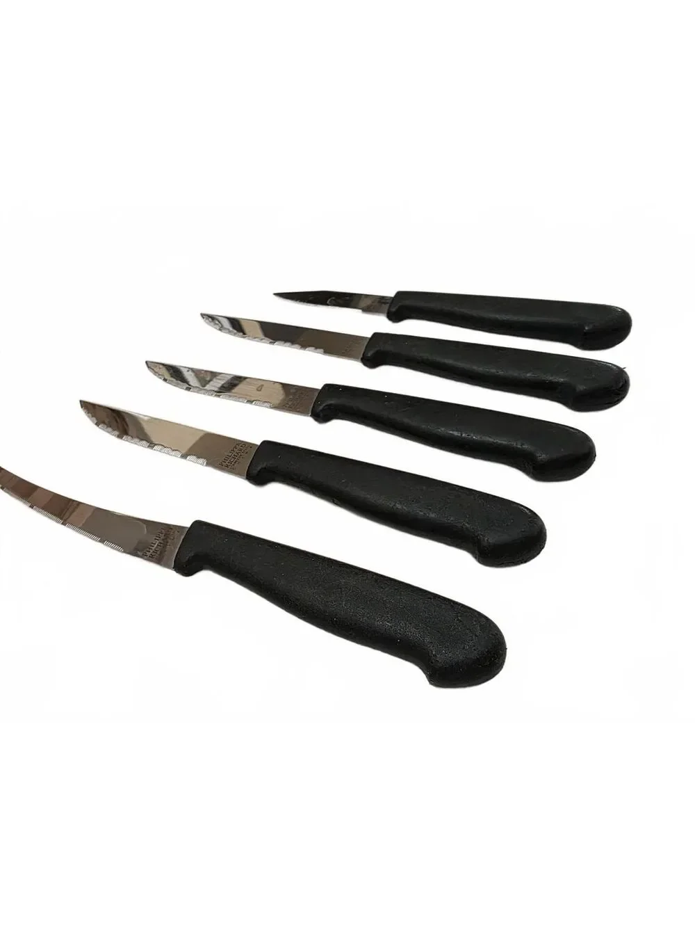 Philippe Richard 5 Piece Stainless Steel Knife Set Black Handles Kitchen Cutlery